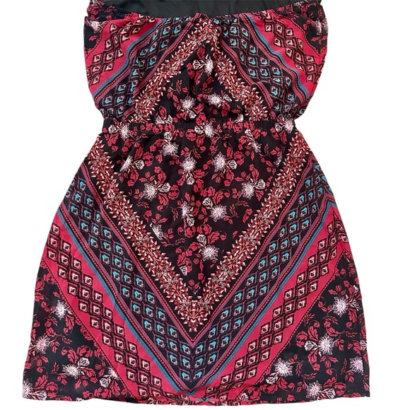 Boho Tribal Patterned Halter Mini Dress w/ Slip | Express | Small - Picture 5 of 7